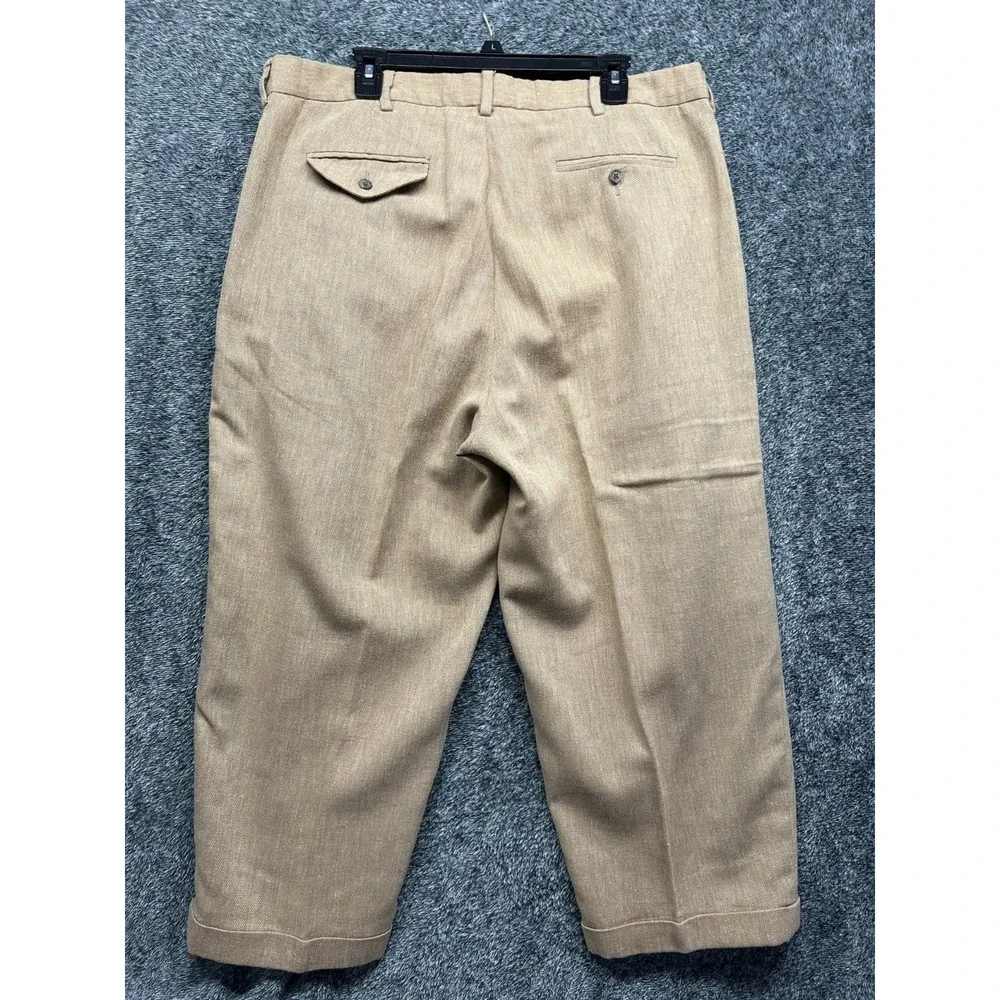 Polo Ralph Lauren Mens Size 40X30 (40X25) Beige Linen Blend Trouser Pants